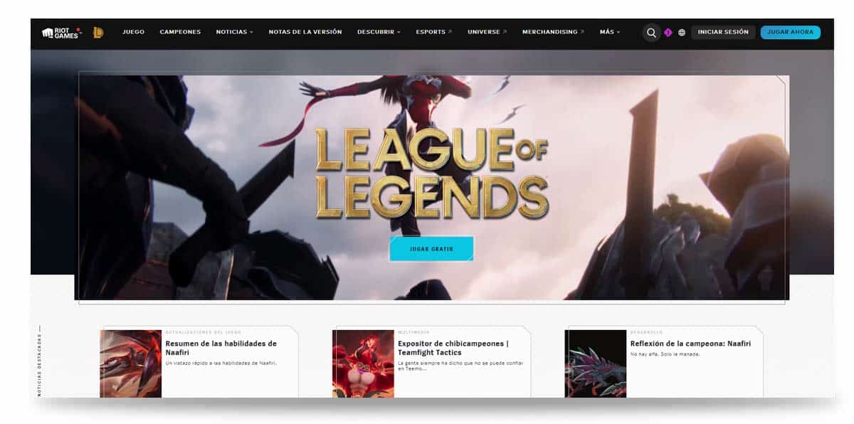 Visita la web de LoL si quieres conocer más del juego antes de apostar