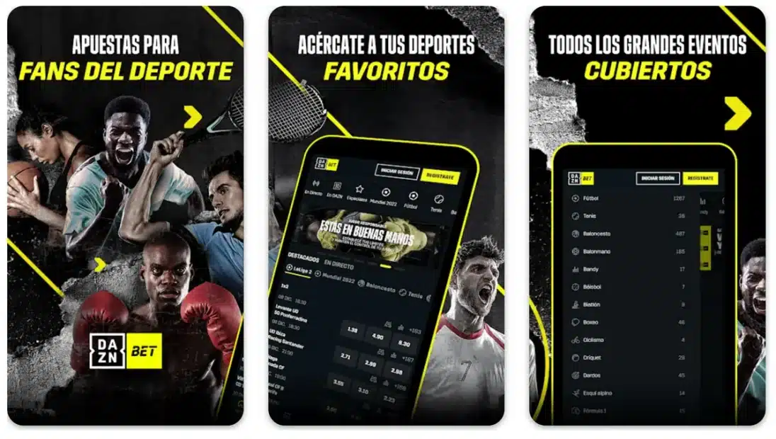 Captura de pantalla: Daznbet aplicación en Google Play Store