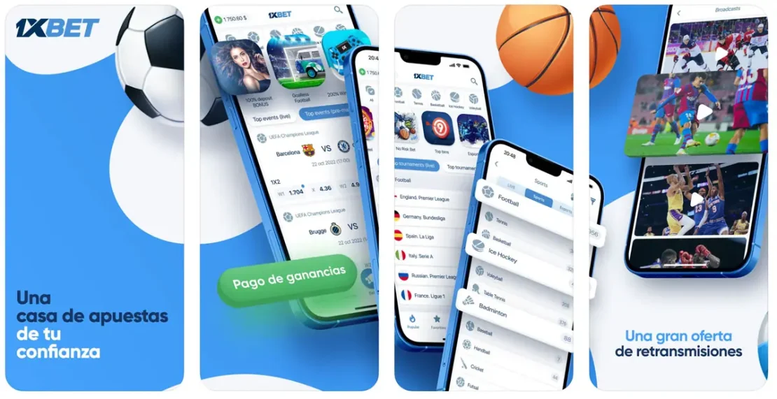 Captura de pantalla: 1xbet aplicación en Google Play Store