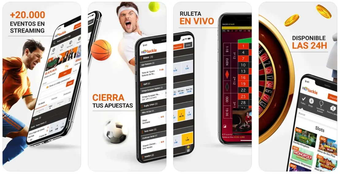Captura de pantalla: Luckia aplicación en Google Play Store