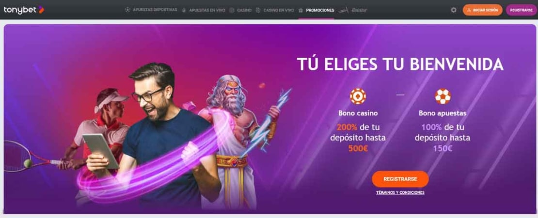 Bono de bienvenida Tonybet