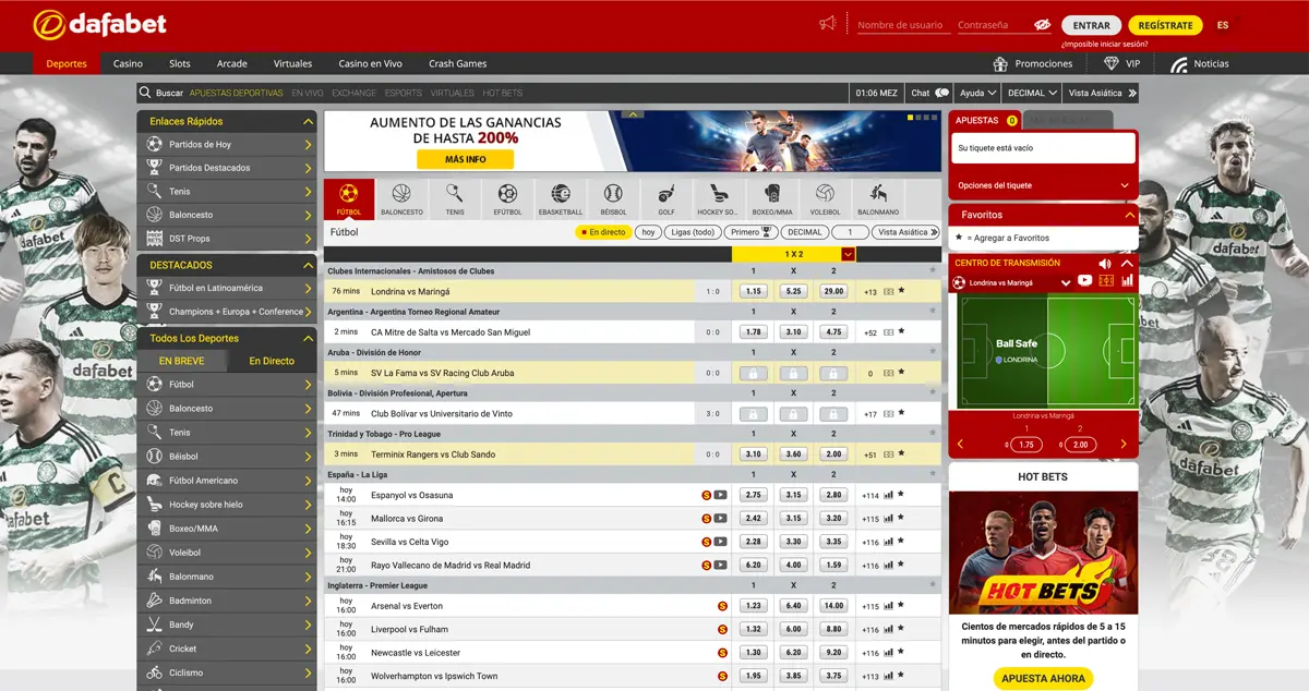 dafabet apuestas de fútbol