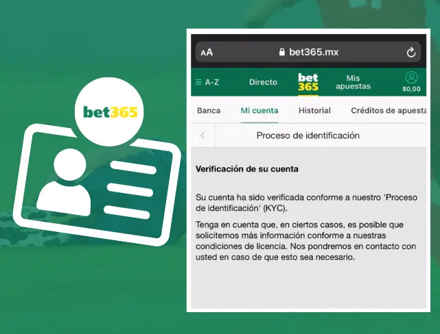 verificar cuenta en bet365