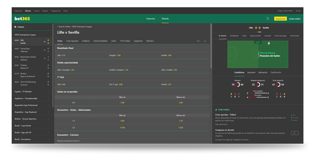 bet365 apuesta en vivo