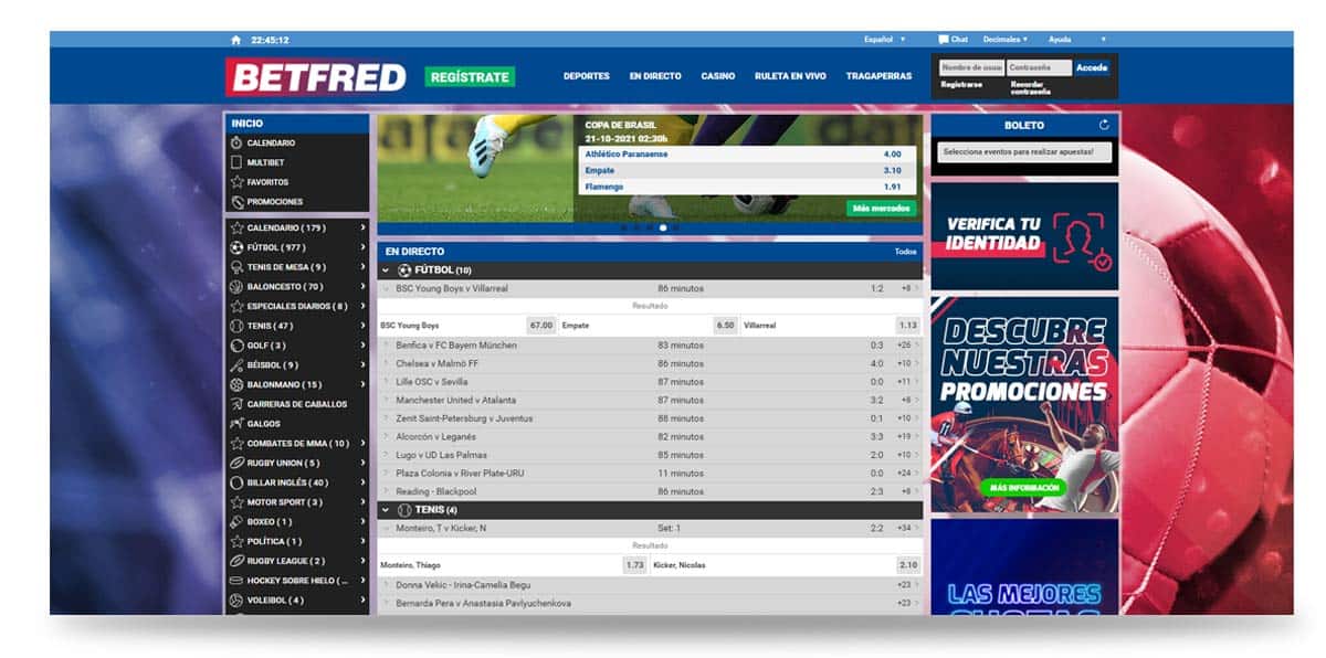 Página de inicio de betfred