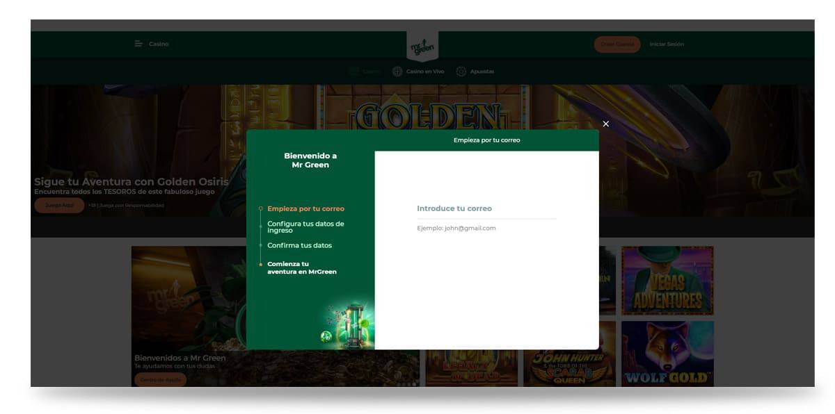 mr green registro